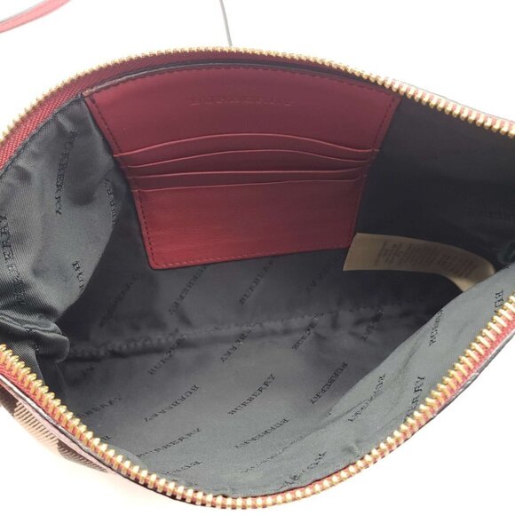 100% Authentic Burberry House Check Derby Peyton Crossbody Clutch Bag 370-081320 - Picture 8 of 11